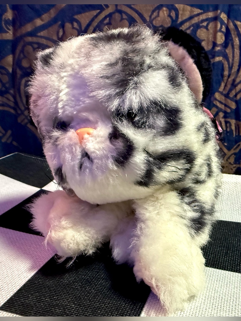 Tyco 1992 Kitty Kitty Kitten Spotted Purring Jungle Cat Rare Vintage Plush - Picture 3 of 9